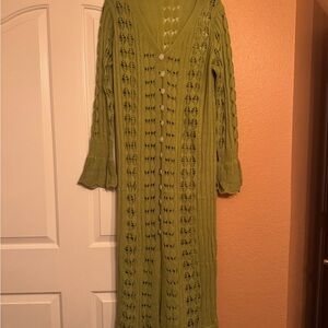 Green Knit Cardigan